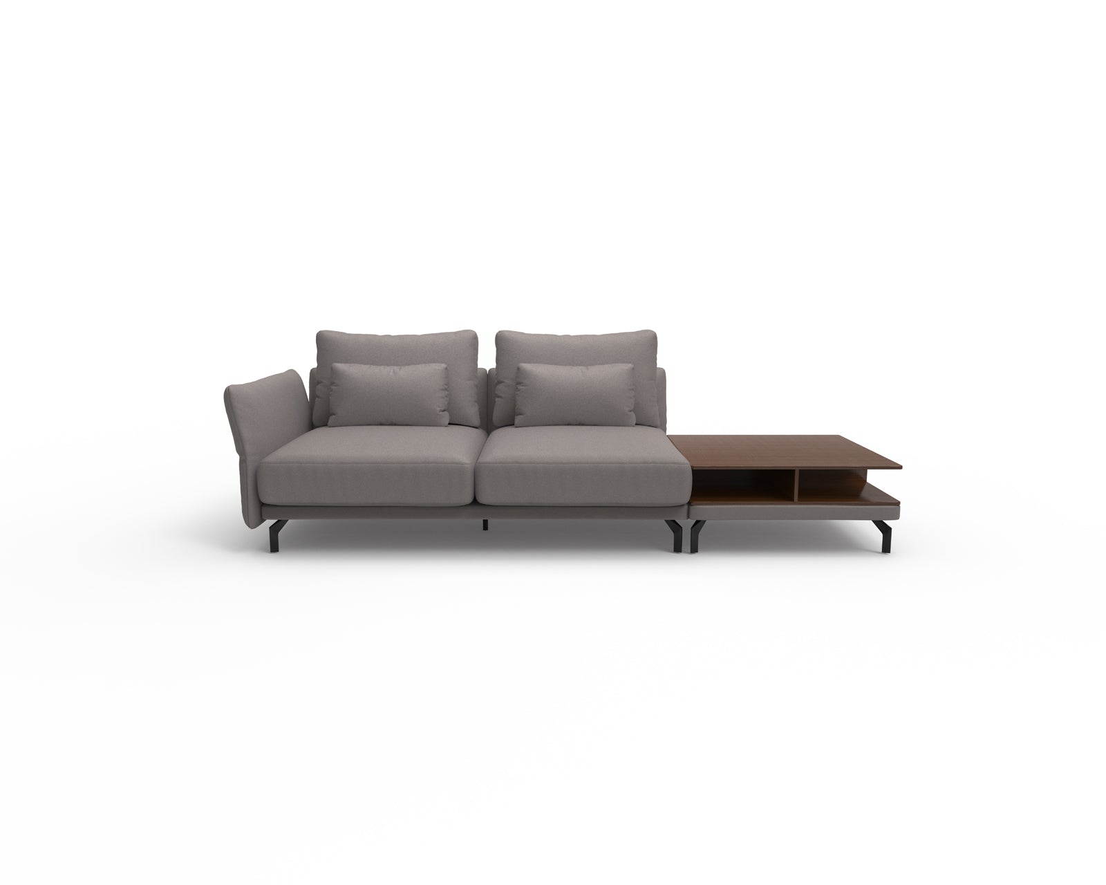 Seagull 2 Seater Sofa with Shelf Table (Right)